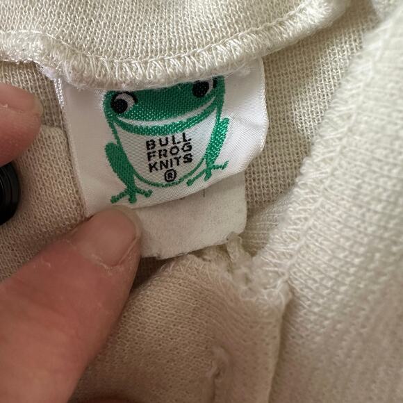 Bull Frog Knits striped sweater boys 3T  70s 80s Collared yellow blue red multi - Picture 2 of 7